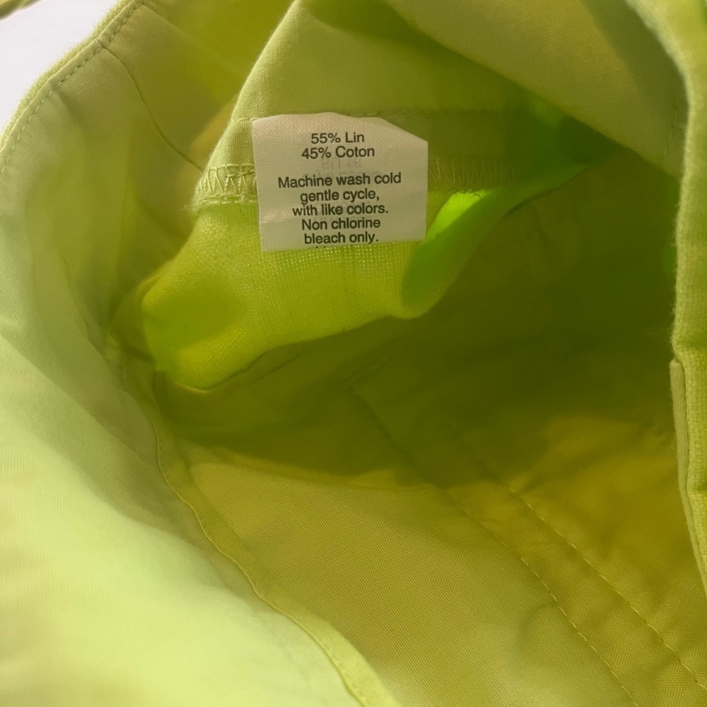 J.Crew Scalloped Hem Linen Blend Shorts – Size 0 – Neon Yellow - Picture 4 of 4